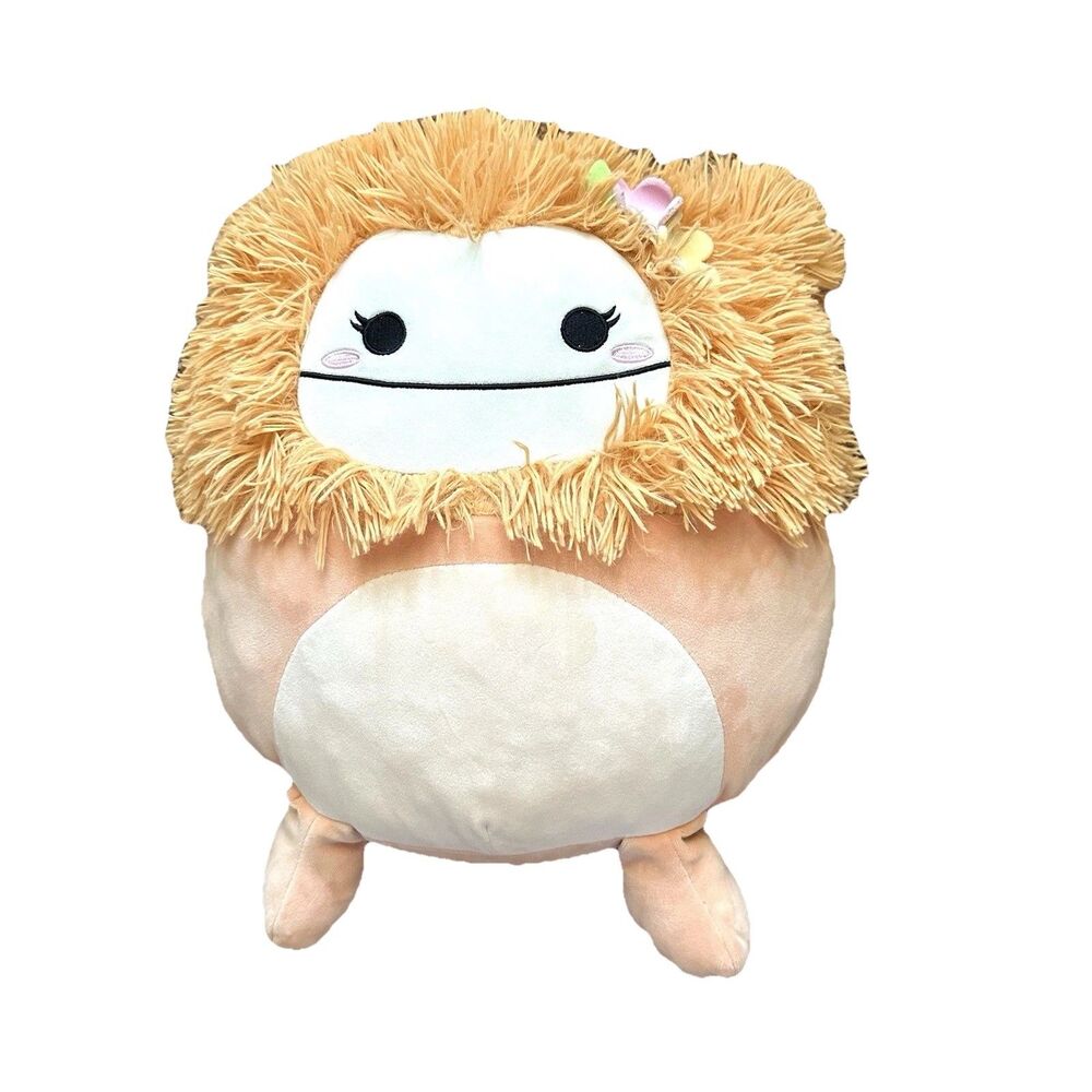 Squishmallows Shasta The Light Orange Bigfoot with Flower in Hair Plush Toy